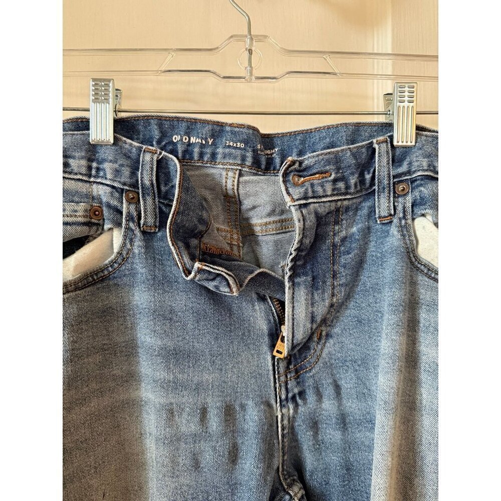 Old Navy men’s size 34 X30 straight blue jeans - Picture 4 of 7